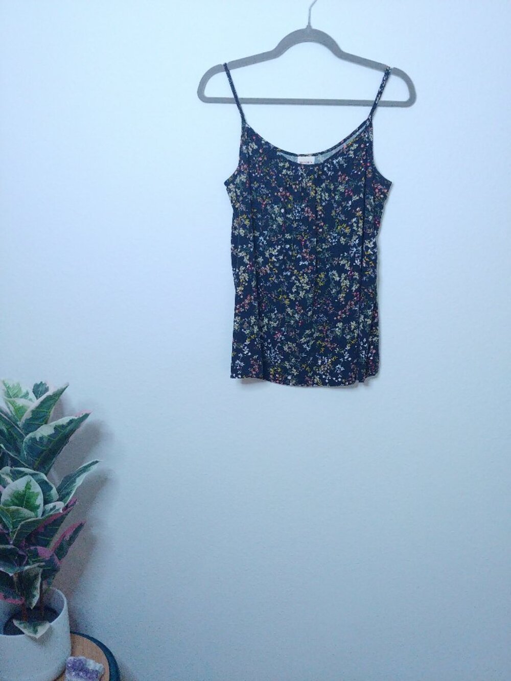 Merona Forest Green Floral Tank Top